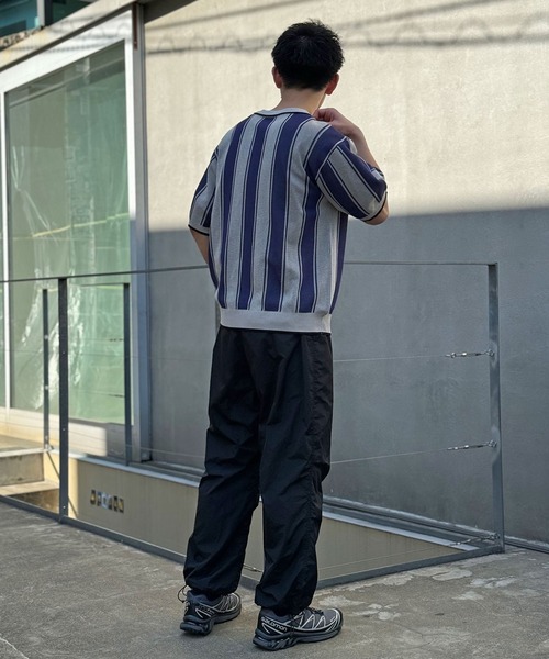 CIAOPANIC(チャオパニック)の「【ユニセックス】フットボールニットシャツ(Tシャツ/カットソー・レディース・ブラック/ピンク/グリーン/アイボリー・FREE)」の14枚目の写真