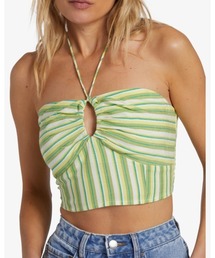 BILLABONG レディース BRIGHT SIDE TOP【2024年春夏モデル】/ビラボンストライプギャザートップス