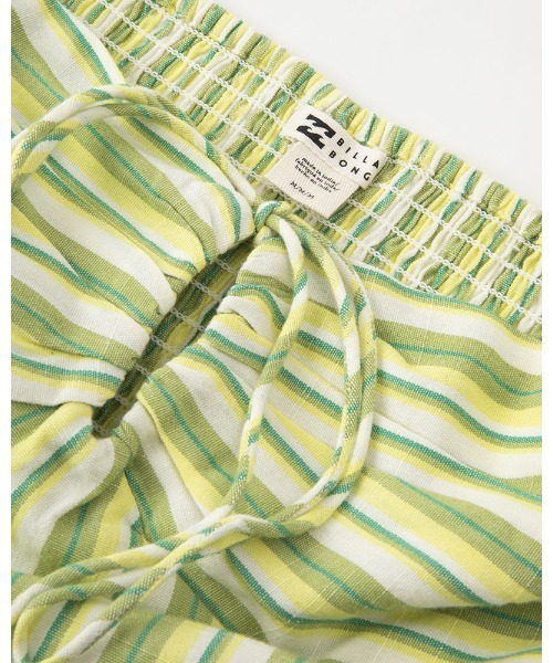 BILLABONG(ビラボン)の「BILLABONG レディース BRIGHT SIDE TOP【2024年春夏モデル】/ビラボンストライプギャザートップス(その他トップス・レディース・グリーン系その他・MEDIUM)」の8枚目の写真