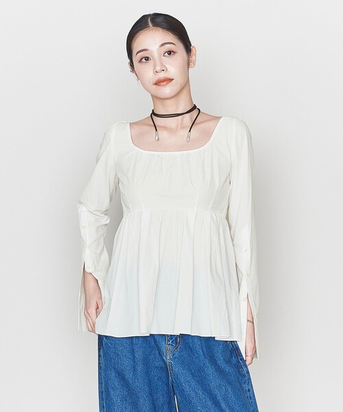 ASTRAET（アストラット）の「＜ASTRAET＞Uネック キリカエ ギャザー 