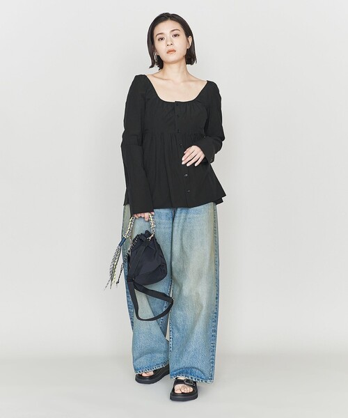 ASTRAET（アストラット）の「＜ASTRAET＞Uネック キリカエ ギャザー