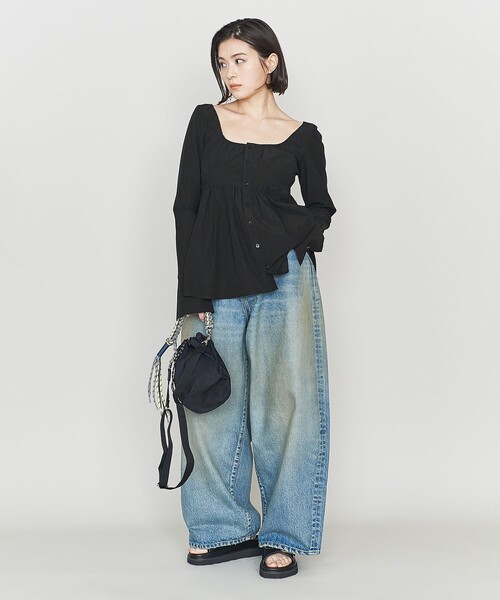 ASTRAET（アストラット）の「＜ASTRAET＞Uネック キリカエ ギャザー 