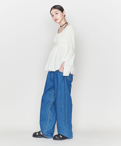 ASTRAET（アストラット）の「＜ASTRAET＞Uネック キリカエ ギャザー