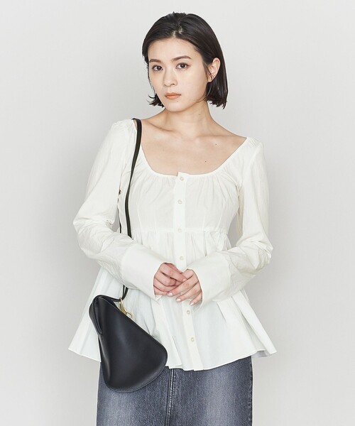 ASTRAET（アストラット）の「＜ASTRAET＞Uネック キリカエ ギャザー 