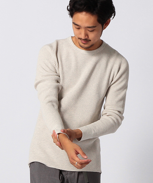 BEAMS(ビームス)の「BEAMS / サーマル クルーネック L/S Tシャツ(Tシャツ/カットソー・メンズ・ホワイト系その他/ブラック系その他/ブラック/ネイビー/ホワイト・X-LARGE/MEDIUM/SMALL/LARGE)」の3枚目の写真