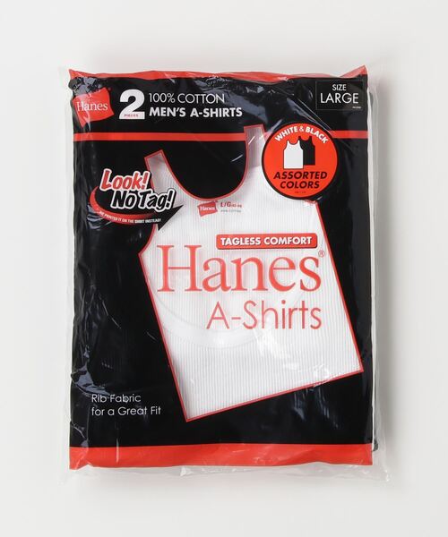 FREAK'S STORE（フリークスストア）の「限定展開 Hanes/ヘインズ 2P Aシャツ / 2枚組 Aシャツ 24SS / HM2-K701（タンクトップ・メンズ・ブラック/ホワイト/オフホワイト・LARGE/MEDIUM）」の5枚目の写真