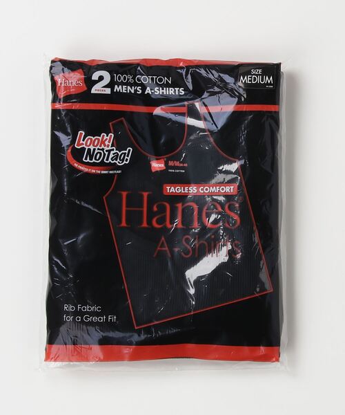 FREAK'S STORE（フリークスストア）の「限定展開 Hanes/ヘインズ 2P Aシャツ / 2枚組 Aシャツ 24SS / HM2-K701（タンクトップ・メンズ・ブラック/ホワイト/オフホワイト・LARGE/MEDIUM）」の6枚目の写真