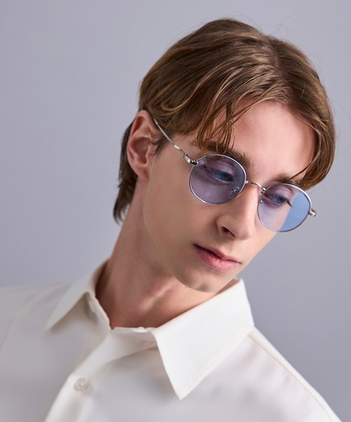 JUNRED（ジュンレッド）の「メタルラウンドサングラス（サングラス・メンズ・ブルー/ブラック・FREE）」の2枚目の写真