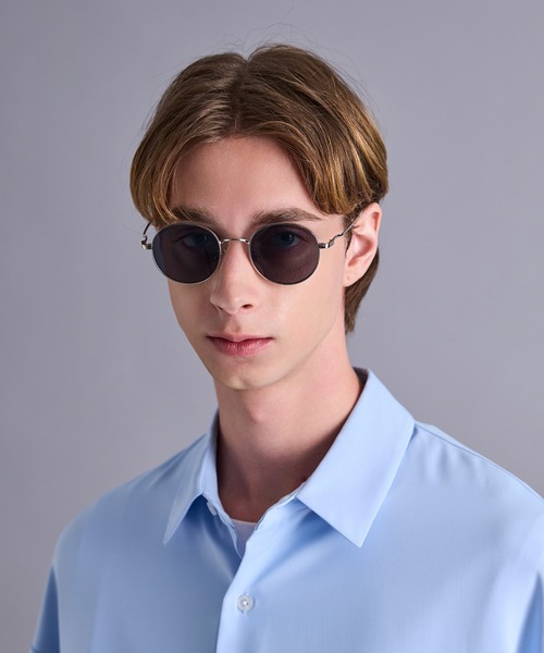 JUNRED（ジュンレッド）の「メタルラウンドサングラス（サングラス・メンズ・ブルー/ブラック・FREE）」の5枚目の写真