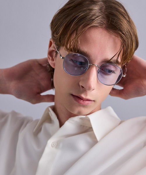 JUNRED（ジュンレッド）の「メタルラウンドサングラス（サングラス・メンズ・ブルー/ブラック・FREE）」の7枚目の写真