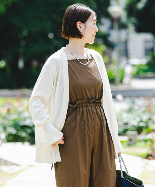 F by ROSSO（エフバイロッソ）の「F by ROSSO　UVCUTウォッシャブルカーディガン（カーディガン/ボレロ・レディース・ネイビー/オフホワイト/ライトグレー・FREE）」の2枚目の写真