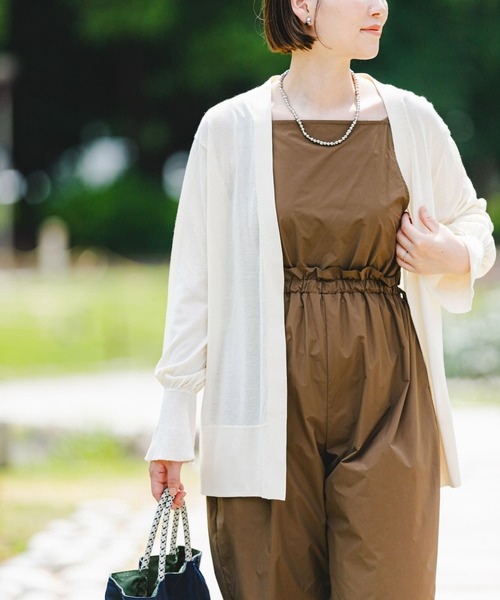 F by ROSSO（エフバイロッソ）の「F by ROSSO　UVCUTウォッシャブルカーディガン（カーディガン/ボレロ・レディース・ネイビー/オフホワイト/ライトグレー・FREE）」の4枚目の写真