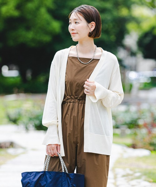 F by ROSSO（エフバイロッソ）の「F by ROSSO　UVCUTウォッシャブルカーディガン（カーディガン/ボレロ・レディース・ネイビー/オフホワイト/ライトグレー・FREE）」の5枚目の写真