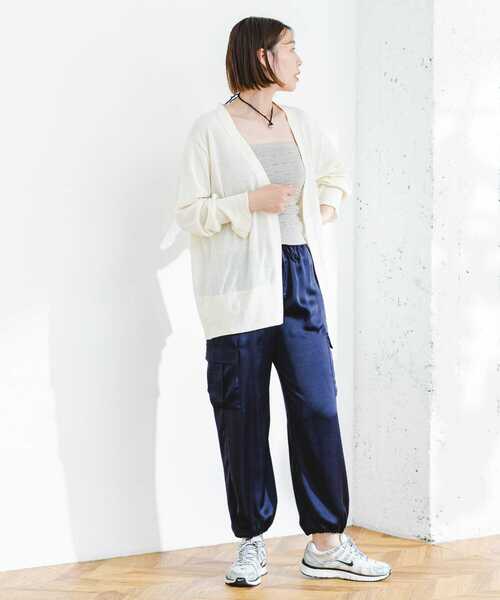 F by ROSSO（エフバイロッソ）の「F by ROSSO　UVCUTウォッシャブルカーディガン（カーディガン/ボレロ・レディース・ネイビー/オフホワイト/ライトグレー・FREE）」の12枚目の写真