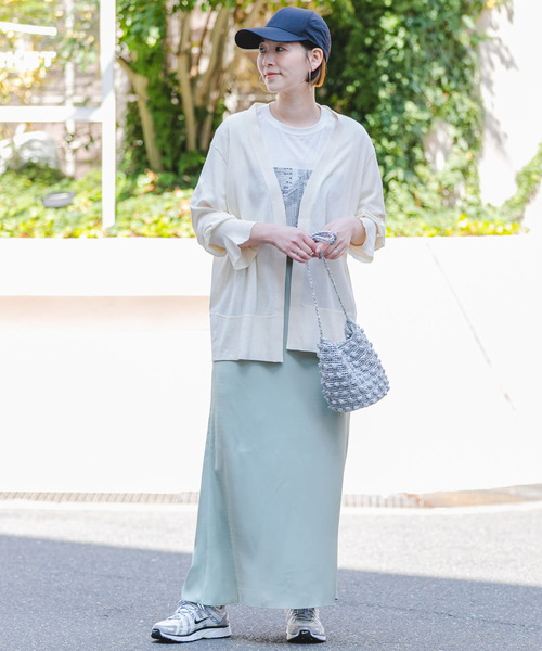 F by ROSSO（エフバイロッソ）の「F by ROSSO　UVCUTウォッシャブルカーディガン（カーディガン/ボレロ・レディース・ネイビー/オフホワイト/ライトグレー・FREE）」の17枚目の写真