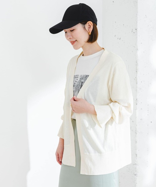 F by ROSSO（エフバイロッソ）の「F by ROSSO　UVCUTウォッシャブルカーディガン（カーディガン/ボレロ・レディース・ネイビー/オフホワイト/ライトグレー・FREE）」の18枚目の写真