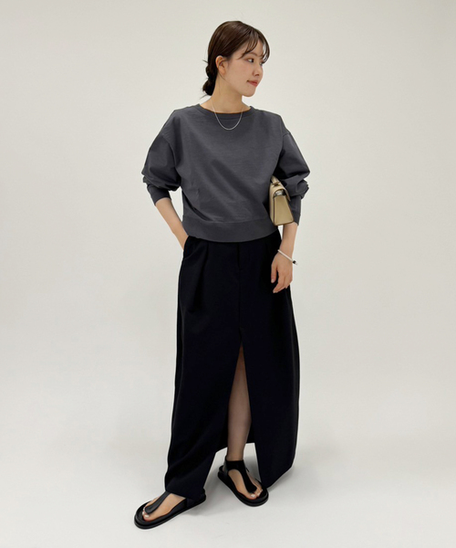 【新品】定価15,400円 Plage スウェッT　スウェット Tシャツ セール】【R'IAM】スウェット ロングTシャツ（Tシャツ