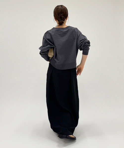 Plage  【R'IAM】スウェットロングTシャツ セール】【R'IAM】スウェット ロングTシャツ（Tシャツ