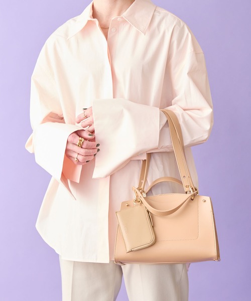 HASHIBAMI(ハシバミ)の「【HASHIBAMI】プリエ 2WAYハンドバッグ(ハンドバッグ・レディース・パープル/ライトグリーン系/ライトオレンジ系/ブラック・FREE)」の4枚目の写真