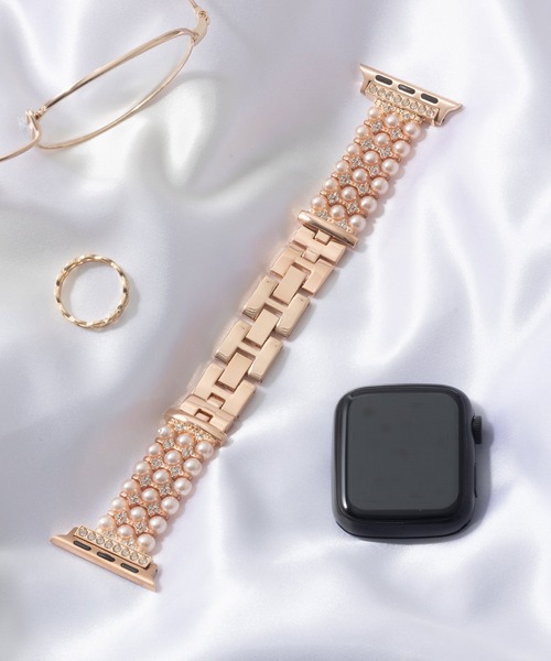 emonique(エモニーク)の「ステンレス製 Apple Watch バンド スマートウォッチバンド【38/40/41/42/44/45/49mm対応】(デジタル腕時計・レディース・ピンクゴールド/ゴールド/ブラック/シルバー・38/42)」の4枚目の写真