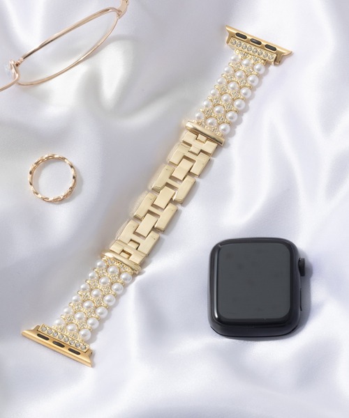 emonique(エモニーク)の「ステンレス製 Apple Watch バンド スマートウォッチバンド【38/40/41/42/44/45/49mm対応】(デジタル腕時計・レディース・ピンクゴールド/ゴールド/ブラック/シルバー・38/42)」の3枚目の写真