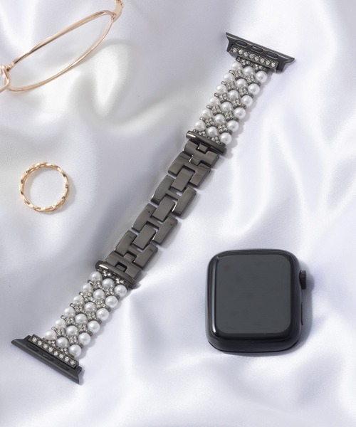 emonique(エモニーク)の「ステンレス製 Apple Watch バンド スマートウォッチバンド【38/40/41/42/44/45/49mm対応】(デジタル腕時計・レディース・ピンクゴールド/ゴールド/ブラック/シルバー・38/42)」の2枚目の写真
