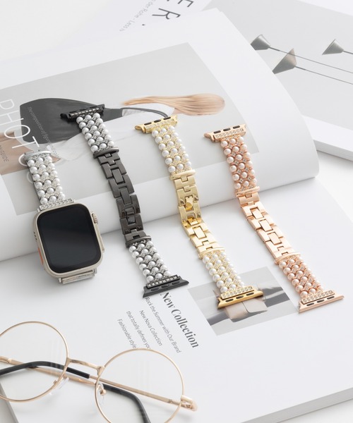 emonique(エモニーク)の「ステンレス製 Apple Watch バンド スマートウォッチバンド【38/40/41/42/44/45/49mm対応】(デジタル腕時計・レディース・ピンクゴールド/ゴールド/ブラック/シルバー・38/42)」の5枚目の写真