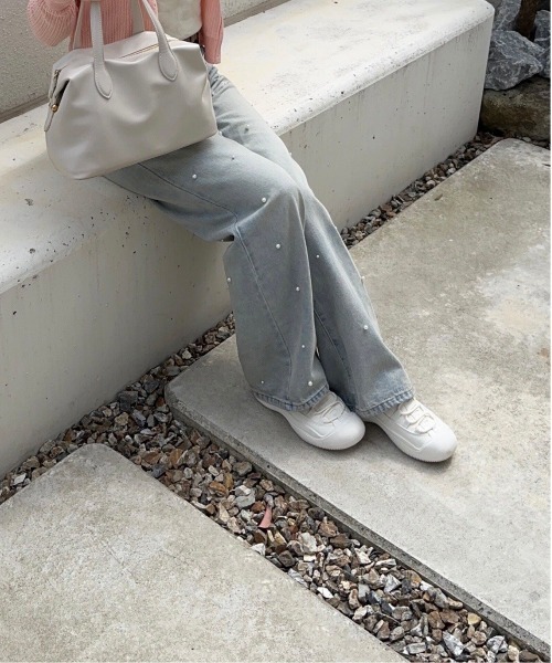 t a r o s u（タロス）の「simple round sneaker/シンプルラウンドスニーカー（スニーカー・レディース・ブラック/ホワイト・23.0cm/24.0cm/23.5㎝）」の10枚目の写真