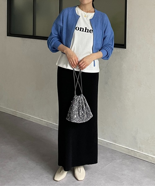 Thevon(ゼボン)の「メッシュジップカーディガン(カーディガン/ボレロ・レディース・オレンジ/アイボリー/ブラック/ブルー・FREE)」の15枚目の写真