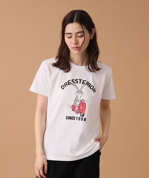DRESSTERIOR(ドレステリア)の「◆EC・ルクア大阪限定 ベスパラビットT(Tシャツ/カットソー・レディース・ホワイト/ピンク・38/36)」の2枚目の写真