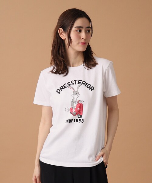 DRESSTERIOR(ドレステリア)の「◆EC・ルクア大阪限定 ベスパラビットT(Tシャツ/カットソー・レディース・ホワイト/ピンク・38/36)」の5枚目の写真