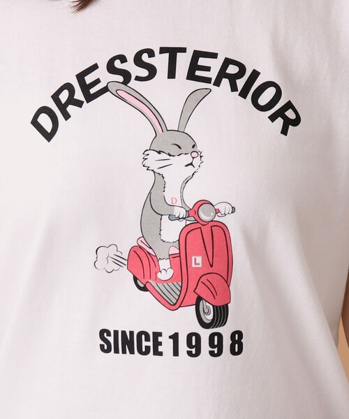 DRESSTERIOR(ドレステリア)の「◆EC・ルクア大阪限定 ベスパラビットT(Tシャツ/カットソー・レディース・ホワイト/ピンク・38/36)」の10枚目の写真