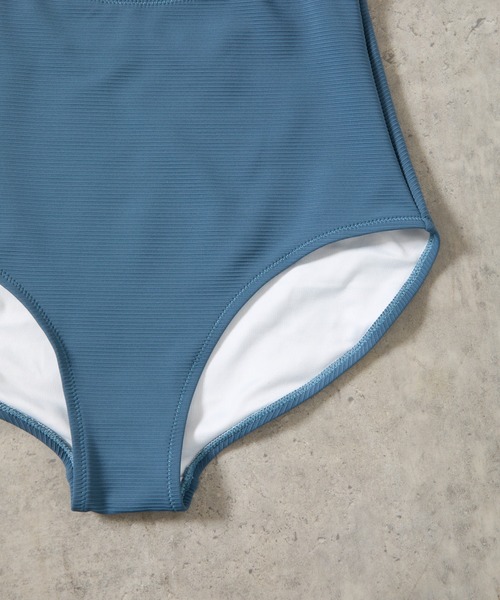 COLONY 2139（コロニートゥーワンスリーナイン）の「カシュクールホールワンピース（水着・レディース・ブラック/ブルー・FREE）」の8枚目の写真