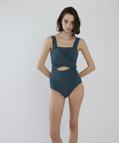 COLONY 2139（コロニートゥーワンスリーナイン）の「カシュクールホールワンピース（水着・レディース・ブラック/ブルー・FREE）」の15枚目の写真