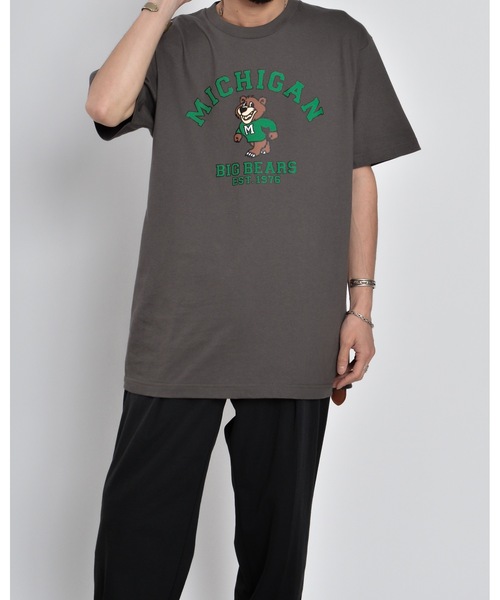 ※レア【新品】GRIS × UNIONINI コラボTシャツ クマ 10-12y セール】MICHIGANクマプリントTシャツ(Tシャツ/カットソー