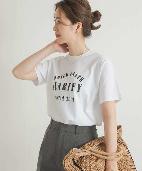 URBAN RESEARCH DOORS(アーバンリサーチドアーズ)の「ロゴプリントTシャツ(Tシャツ/カットソー・レディース・ブラック系その他/ベージュ系その他/グレー系その他・MEDIUM)」の1枚目の写真
