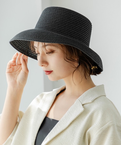 COS ストローバケットハット　M/Lサイズ 田中帽子店 Bucket（バケット） 麦わら バケットハット 57cm uk