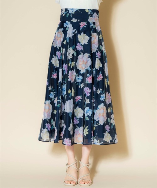 新品　ウィルセレクション　マルチ　フラワー　フレアスカート WILLSELECTION（ウィルセレクション）の「マルチフラワーフレア