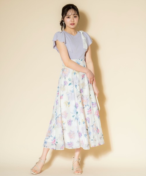 新品　ウィルセレクション　マルチ　フラワー　フレアスカート セール 30%OFF】マルチフラワーフレアスカート(506096267