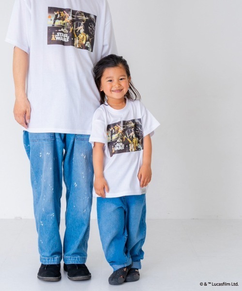 セール】【親子リンク】【Disney】Kidsスターウォーズ/半袖転写T（T