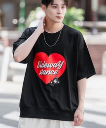 【SIDEWAY STANCE】プリント 半袖 スウェットシャツ