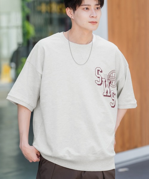 SIDEWAY STANCE（サイドウェイスタンス）の「【SIDEWAY STANCE】プリント 半袖 スウェットシャツ（Tシャツ/カットソー・メンズ・アイボリー系4/パープル系4/ブラック系4/ブラック系2/グレー/アイボリー系3/ブラック/ブルー系3/ブラック系3/ライトグレー系2/グリーン系/ライトグレー系/ライトグレー/ブラック系/アイボリー系2・X-LARGE/LARGE/MEDIUM）」の10枚目の写真