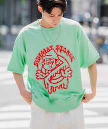 【SIDEWAY STANCE】プリント 半袖 スウェットシャツ