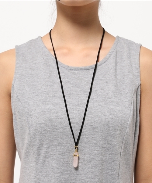 WEGO（ウィゴー）の「WEGO/ストーンネックレス（ネックレス・レディース・ターコイズブルー/ピンク/ホワイト・FREE）」の4枚目の写真