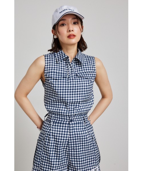 新品✨リエンダゴルフ　リエンダスエルタ　ゴルフ　ノースリーブ　ペプラム 新品✨リエンダゴルフ リエンダスエルタ ゴルフ ノースリーブ