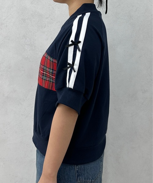 セール】【セットアップ着用可能】チェックドッキングリボン