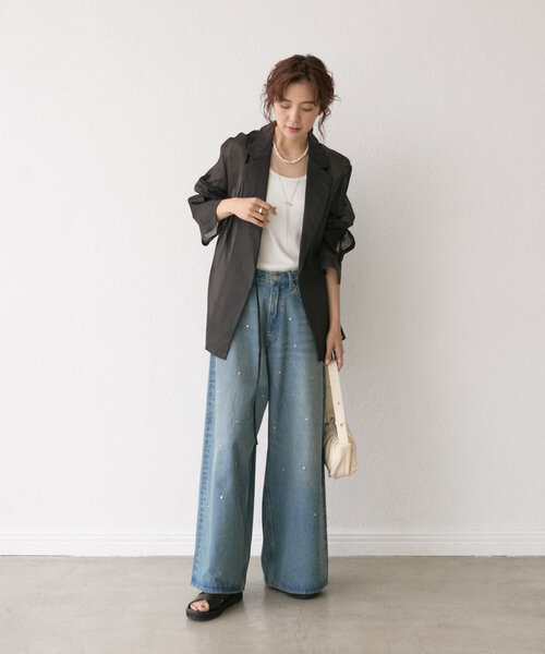 RIVE DROITE(リヴドロワ)の「【à Nice (ア ・ニース)】ビジューデニム(デニムパンツ・レディース・ブルー・36/38)」の22枚目の写真