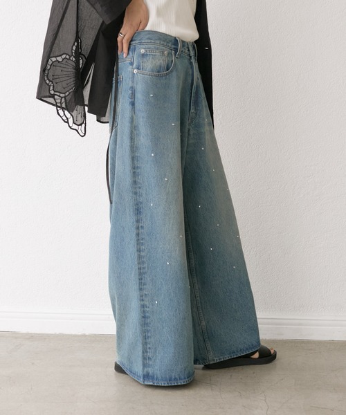 RIVE DROITE(リヴドロワ)の「【à Nice (ア ・ニース)】ビジューデニム(デニムパンツ・レディース・ブルー・36/38)」の11枚目の写真