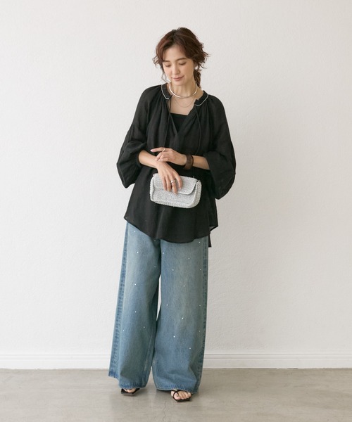 RIVE DROITE(リヴドロワ)の「【à Nice (ア ・ニース)】ビジューデニム(デニムパンツ・レディース・ブルー・36/38)」の14枚目の写真