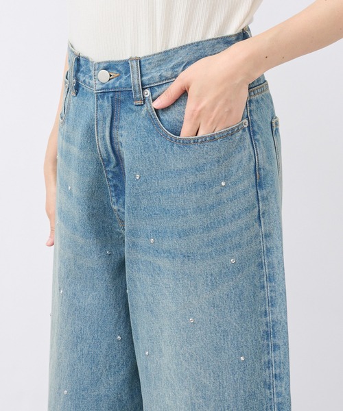 RIVE DROITE(リヴドロワ)の「【à Nice (ア ・ニース)】ビジューデニム(デニムパンツ・レディース・ブルー・36/38)」の4枚目の写真